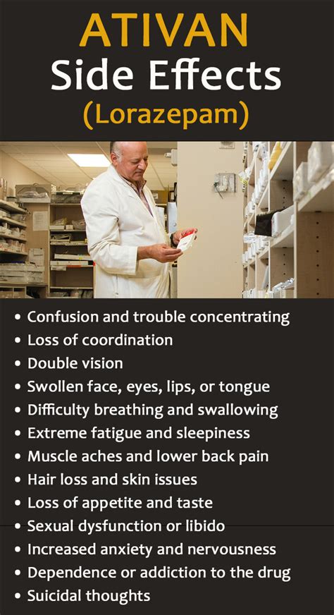 Ativan (Lorazepam): Side Effects, Uses, Dosage, Interactions  .